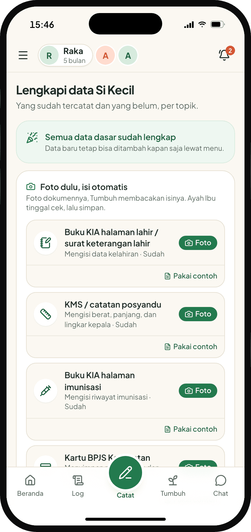 Dimulai dari kartu lahir.